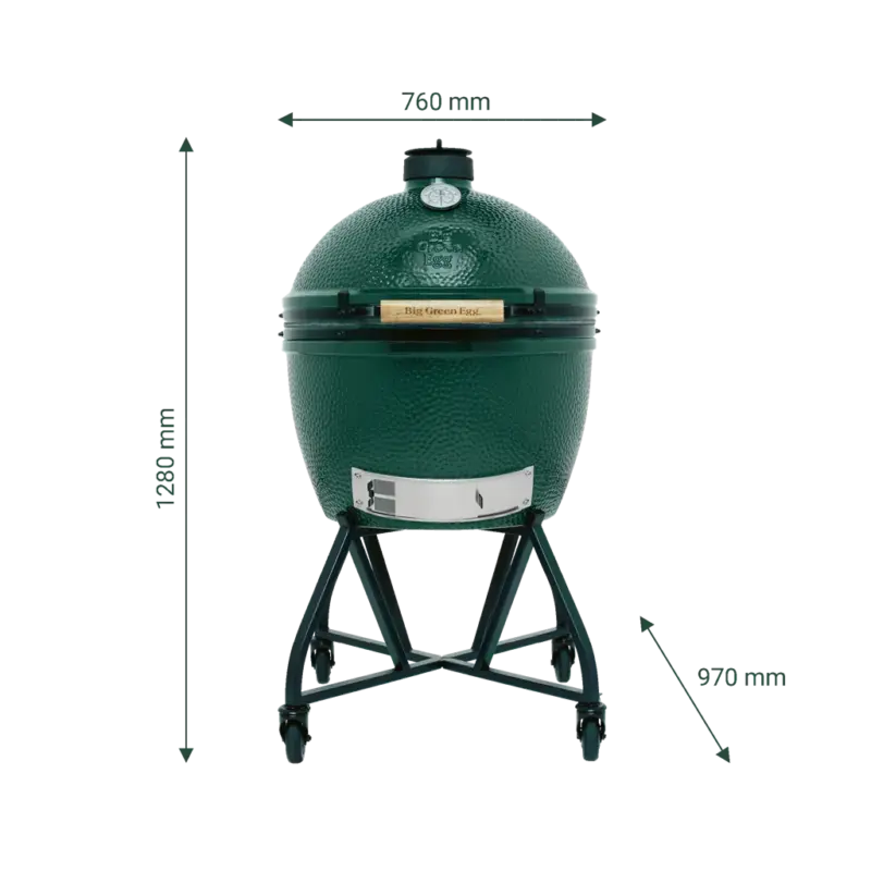 КОМПЛЕКТ BIG GREEN EGG XLARGE СЪС СТОЙКА И МАСИЧКИ - Image 2